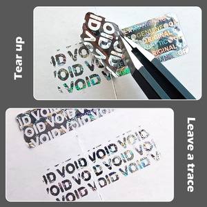 Benutzer definierte gefälschte Hologramm aufkleber PET-Material mit einzigartigen Codes und dynamischen Mustern für Promotion Void Label - Product Image 5