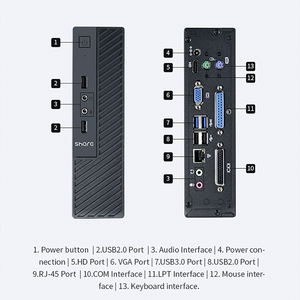 Sharerdp <strong>Best</strong> Business Mini PC High Performance CPU for 6th 9th Generation Core I3 I5 <strong>I7</strong> DDR4 RAM HDD US New <strong>Desktop</strong> <strong>Computer</strong> - Product Image 4