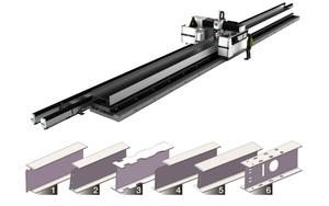 CNCビッグサイズ3D-5軸金属Hビームレーザー切断機価格Hビームカッター - Product Image 5