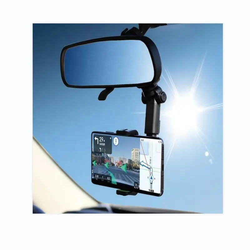 Achteruitkijkclip Spiegel En Gps Mobiele Telefoon Auto Houder Ondersteuning De Voiture Universele 360 Roterende Auto Telefoon Mount Houder