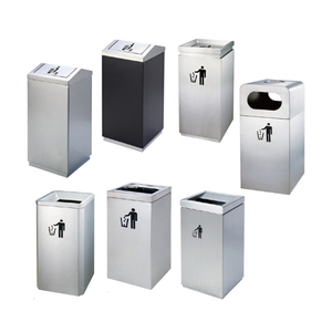 Alışveriş merkezi için yepyeni çöp kutusu Modern atık konteyner Metal çöp kutusu - Product Image 3