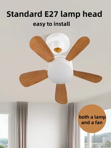 Güçlü tavan vantilatörü 5 bıçakları dekoratif oturma odası yatak odası ahşap fantezi Led ışıkları ve uzaktan kumanda ile tavan vantilatörü s - Product Image 4