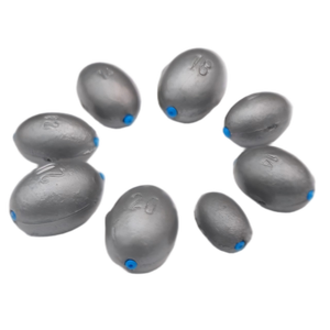 Großhandel oliven förmige Eisen-Eier senker 14g bis 150g für Salzwasser barsch oder Fluss fischen - Product Image 6