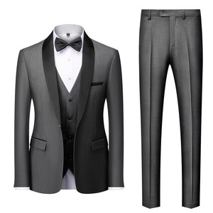 Vestido de hombre anfitrión del novio de la boda conjunto de tres piezas de una hebilla coreano Delgado Europa y los Estados Unidos traje colorido 7364
