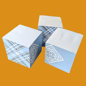 Personalización del fabricante con logotipo de color bloque de notas papel nota pegatina almohadillas para rascar notas adhesivas Cubo de papel