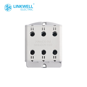 Terminal de conector de Montaje en carril Din personalizado, bloque de terminales Al Cu de 3 polos y 6 orificios para gabinete - Product Image 3