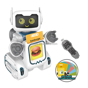 LKおもちゃ新着教育用認知カードパズルロボット60フラッシュカード120内容ダンスプログラム音楽付きロボットおもちゃ - Product Image 1