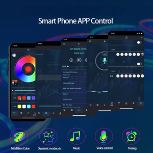 16.4ft wifi tuya צורה diy מיפוי צורה רגבית גמישה עם alexa, Google עוזר מוסיקה סינכרון נאון הוביל אורות
