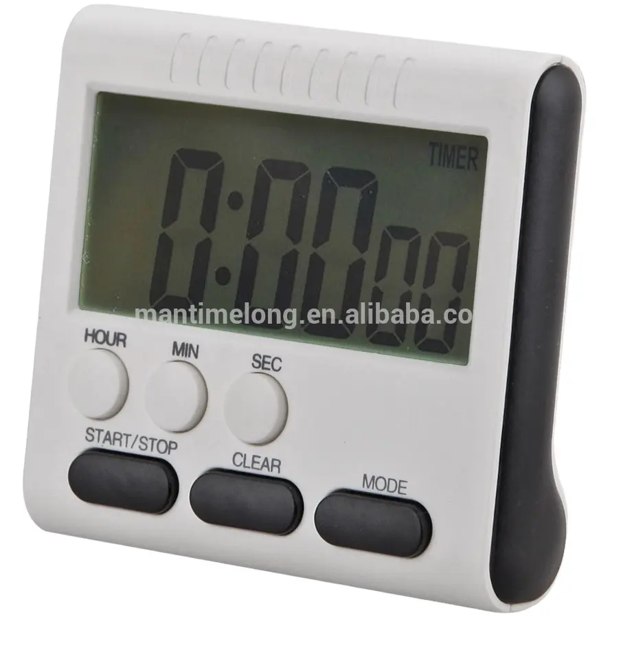 Magnétique Grand LCD Minuterie de Cuisine Numérique Minuterie De Cuisson Compte À Rebours Alarme Horloge 24 Heures avec Support