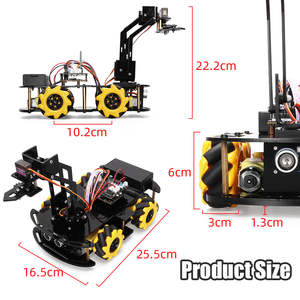 Eparthub Bluetooth-fähiges Roboterauto-Kit mit Mecanum-Rädern und Roboterarm zur intelligenten Vermeidung von Hindernissen - Product Image 2