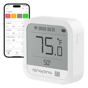 Qingping Wifi temperatura humedad registrador de datos Monitor Pro S instrumentos Sensor para almacén granja proyecto - Product Image 1
