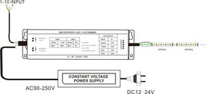 Controlador de atenuación IP67 a prueba de agua 1-10V, interruptor Manual, controlador LED 0 10V, controlador de atenuación LED - Product Image 5