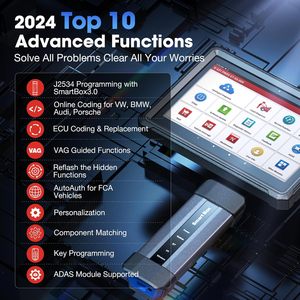 Lanciare X431 PRO 5 obd2 strumento di diagnostica J2534 strumento di riprogrammazione scanner ECU codifica Online con 50 + servizi con CANFD & DOIP - Product Image 6