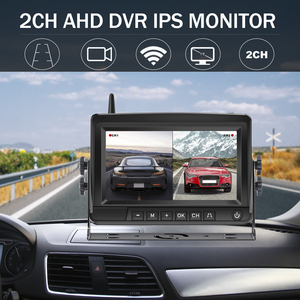 360 sistema de cámara de coche 4K vista trasera delantera y trasera Cctv Kit cámaras de seguridad inalámbricas 7 pulgadas 1080p Lcd Monitor de coche - Product Image 3