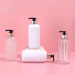 <strong>Custom</strong> Print 500ml PET Frosted Black White Amber Matte Transparent boston <strong>Shape</strong> Shampoo <strong>Bottle</strong> with Lotion Pump Packaging - Product Image 6