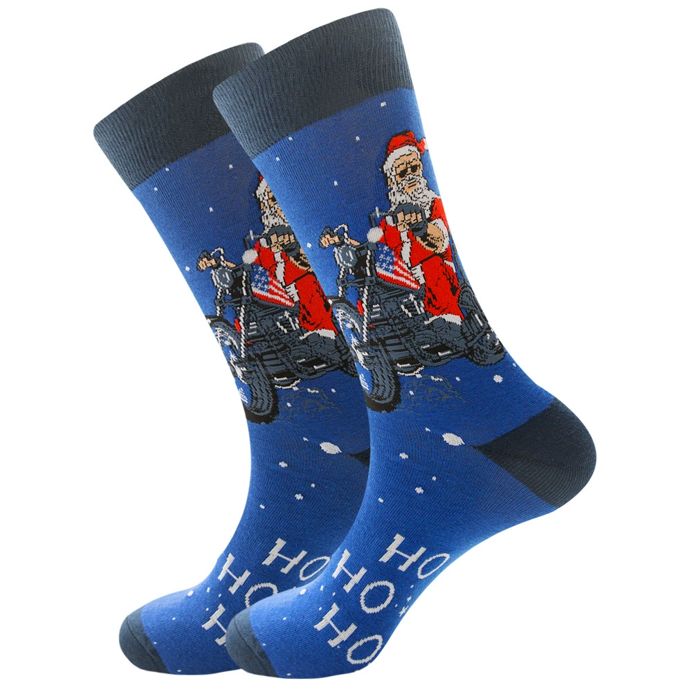 Moto bleue du Père Noël