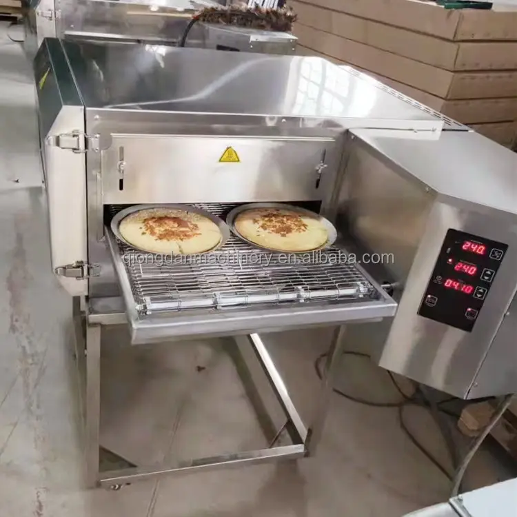 12 15 18 pollici forno a gas per pizza nastro trasportatore commerciale forni per Pizza ristorante macchine per la produzione di Pizza forno elettrico in vendita