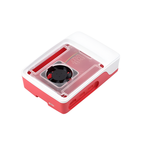 Offizielles Raspberry Pi 5 Gehäuse in rot-weißer ABS-Schale mit Netzteil - Product Image 3