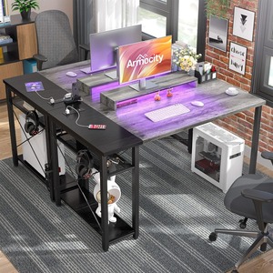 Venta al por mayor de fábrica Reversible 40 Laptop Table Monitor Stand Grey/Black Computer Table LED Game Table Socket Made Durable Metal - Product Image 1