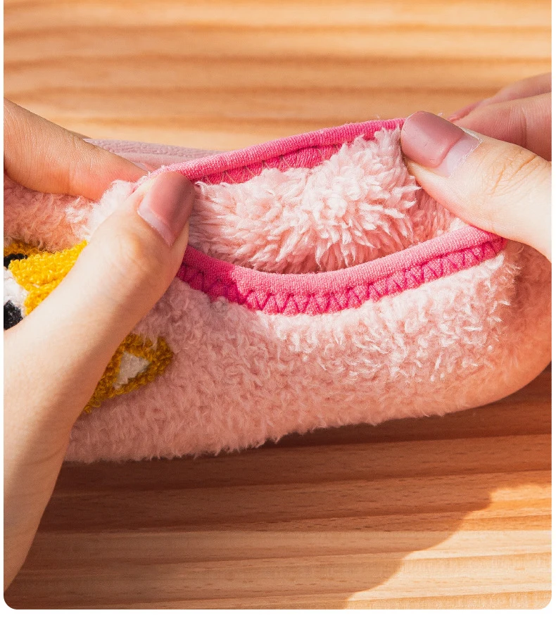 Indoor House Shoes Non-slip Little Girls Boys Cotton Shoes Winter Slippers for Children