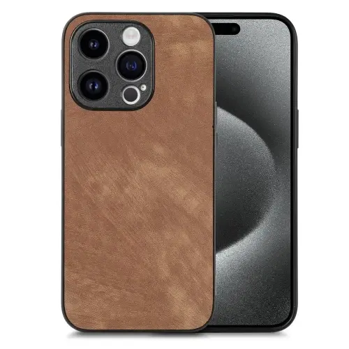 Shopify Top Selling For IPhone 15 Pro Max Vintage Leather PC Back Cover Phone Case