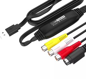 USB 2.0ビデオオーディオキャプチャカードアナログ古いVHSミニDV Hi8 DVD VCRをデジタルコンバータに変換