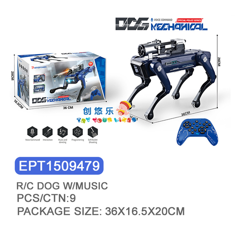 EPT1509479-RC Cane SWAT Acrobatico con Proiettili e Musica (9 pz/ctn)