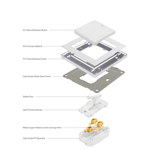 Multifunctional Design 1 Gang 2 Way <strong>Switch</strong> 4 Pin <strong>Socket</strong> Light <strong>Switch</strong> <strong>With</strong> Power <strong>Socket</strong> - Product Image 4