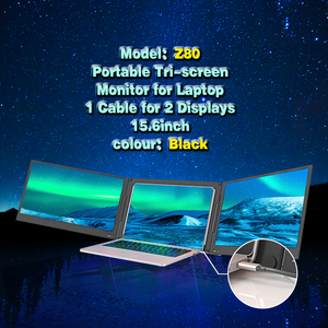 Monitor portátil de doble pantalla con configuración de monitor triple ultrafino para oficina/trabajo remoto, 2 unidades - Product Image 2