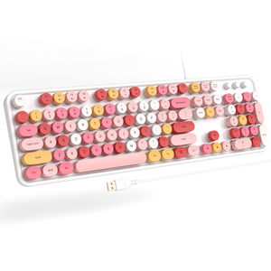 2025新品到货厂家直销定制时尚有线复古花式廉价OEM键盘 - Product Image 2