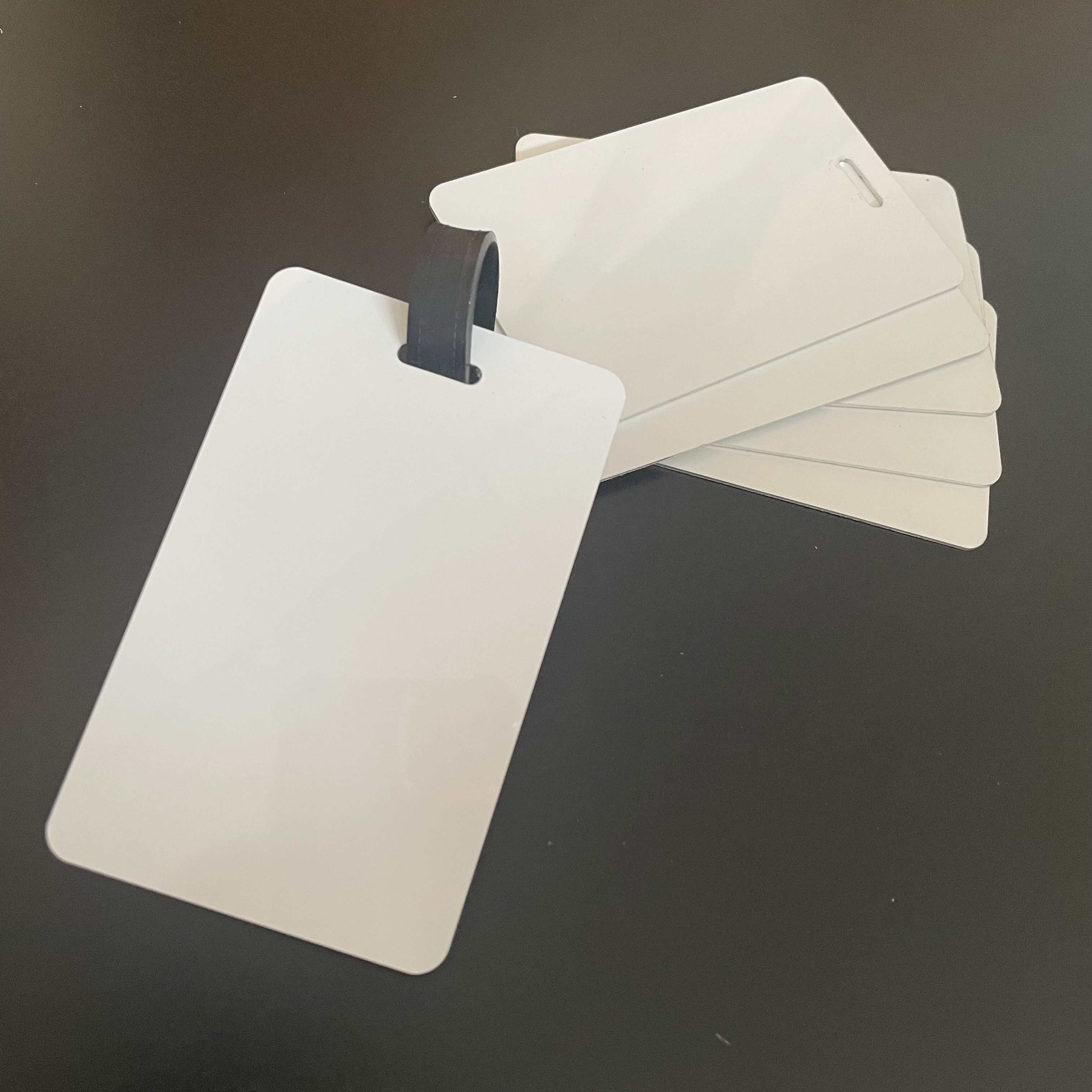 Étiquettes à bagages double face - 2 - Rectangulaires