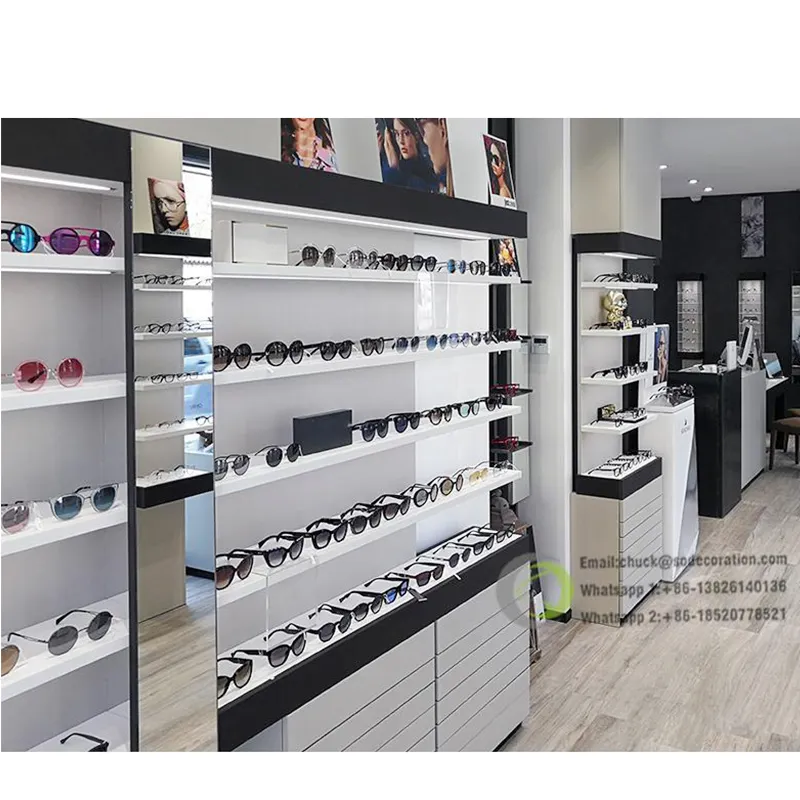 Vendita calda negozio ottico Display mobile Design a parete Display per occhiali