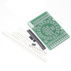 SMD NE555 CD4017 dönen yanıp sönen LED bileşenleri lehimleme uygulama kurulu beceri elektronik devre eğitim paketi DIY kiti - Product Image 3