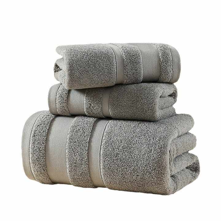 Set handuk mandi dan handuk mewah, Set handuk mewah dan handuk mandi 100% katun untuk rumah dan Hotel ukuran besar putih abu-abu