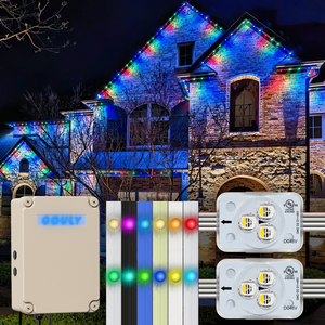 Parça soffit aydınlatma 48v su geçirmez ip68 ucs7604 rgbw led piksel ile kalıcı led tatil ışıkları açık - Product Image 1