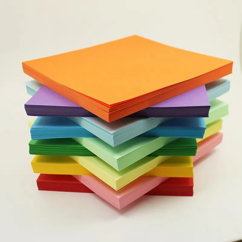 DIY thousand paper starry sky fluorescent cardboard color thickened square 10*10 creative origami