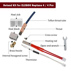 ELEGOO Assembled Extruder Hotend <strong>Kit</strong> for Neptune 4 and Neptune 4 Pro, Elegoo Neptune 4 Hot End with 1PCS Silicone Socks, - Product Image 2