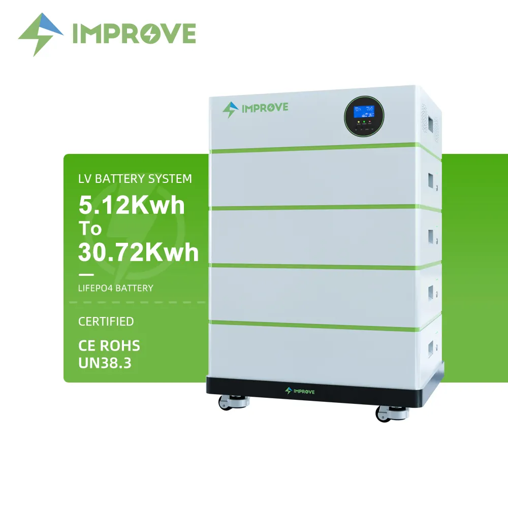 Sistema de energia solar empilhável lifepo4, armazenamento de energia à bateria, uso doméstico, 5kw, 10kwh, bateria de íon de lítio