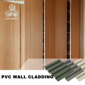 MUMU High Density Easy Clean Philippines <strong>Vinyl</strong> 3D Slat Decorative <strong>Wood</strong> Board PVC Wall <strong>Panels</strong> for Room - Product Image 4