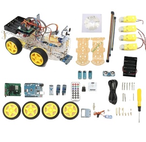 High-Tech 4WD Smart Car Kit Tracking Ultraschall Hindernis vermeidung programmier barer Roboter Verwendung für Arduino DIY