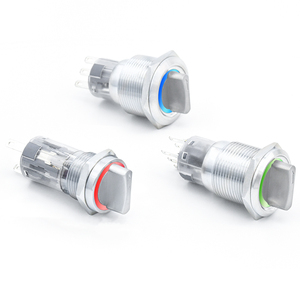 16mm 19mm 22mm LED in metallo selezionato interruttore a pulsante rotante autobloccante autosostruttivo mantenendo IP65 2/3 selettore di posizione - Product Image 1