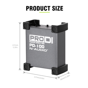 Caja directa pasiva Entradas XLR Di Boxes Soporte para instrumentos de bajo de guitarra Inyección Active Di Box para salidas Thru y XLR - Product Image 3