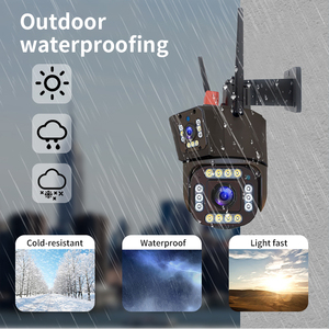 Cámara IP WIFI para exteriores de 12MP con zoom 10X y sensor CMOS de tres lentes PTZ de 4MP Función de visión nocturna de compresión de video H.265
