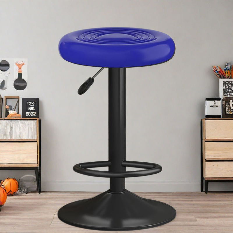 Plato negro grueso azul, de 58 a 78 cm.
