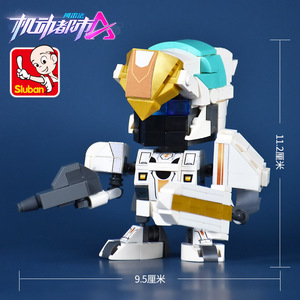 2025 Super Mecha Campeões Sluban <span class=keywords><strong>Building</strong></span> Blocks M38-B1007 Transformação Robot Kid Mobile Game Compatível com as principais marcas