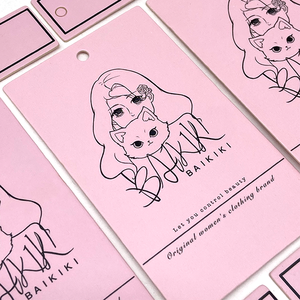 Custom Designed Cheap Paper Garment Hangtag Labels <strong>with</strong> <strong>String</strong> for Clothing Bags Shoes - Product Image 2