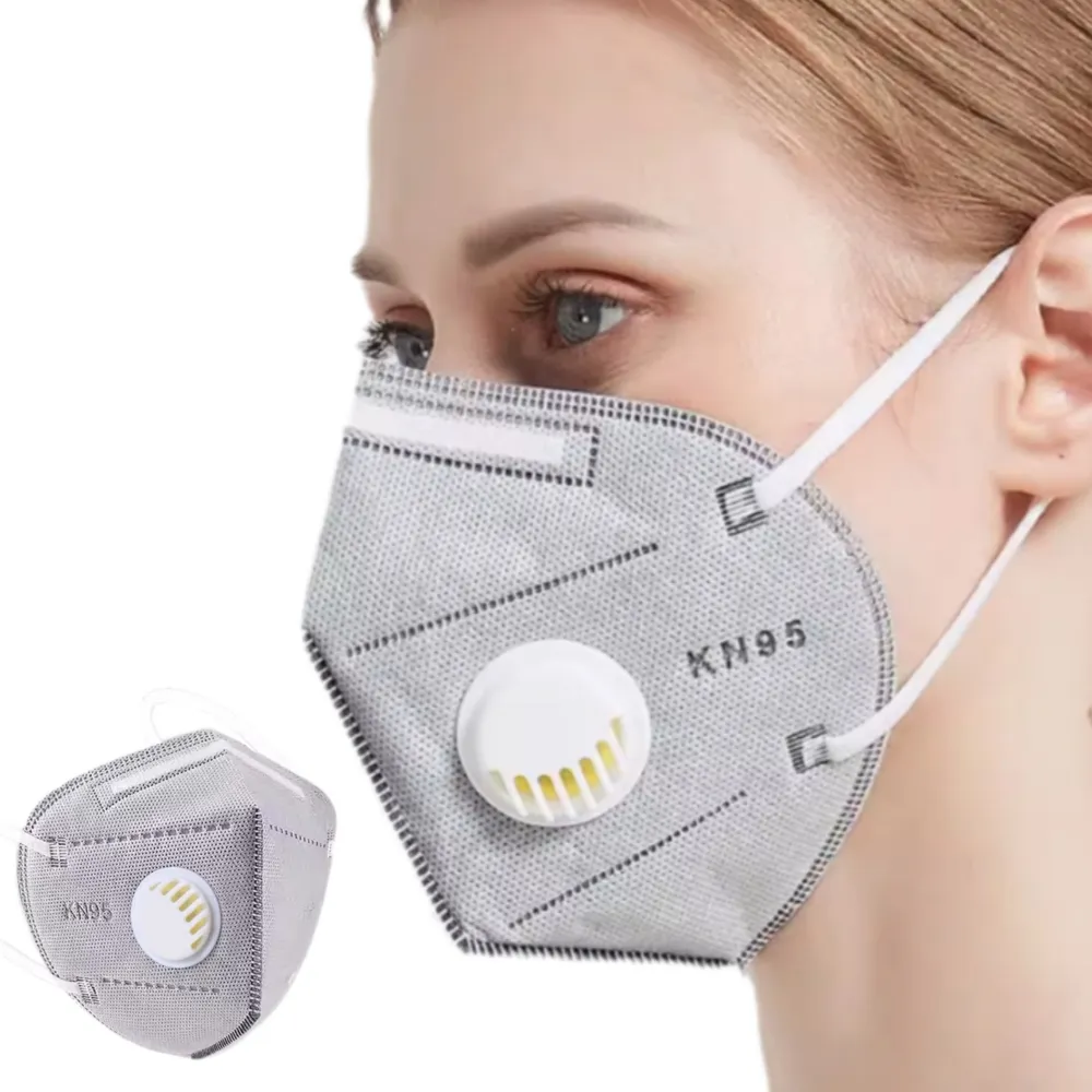 2024 جهاز تنفس بتصميم جديد يستخدم لمرة واحدة قناع الوجه KN95 مع صمام مقاوم للأتربة قناع كربون فعال من الفورمالديهايد