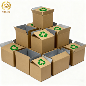 Nhà máy tùy chỉnh Kraft bao bì sóng hộp bưu phẩm với lá nhôm lót đôi nhiệt cách điện hộp carton - Product Image 1