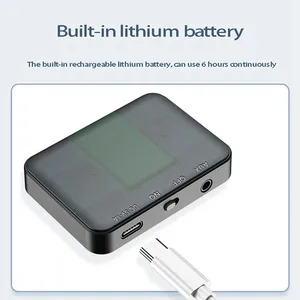 多点蓝牙5.0音频发射器3.5毫米AUX RCA低延迟立体声无线适配器，适用于2个耳机电视电脑或盒子 - Product Image 3