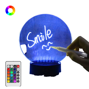 Set di scatole regalo con supporto personalizzato 3d notte luce a Led Base e chiaro bianco acrilico 3 giorni Logo modello 3d lampada a Led luce notturna Base - Product Image 1